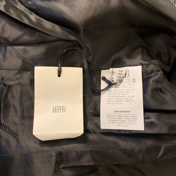 Authentic Moschino Long wool coat size 10, NWT - Picture 7 of 12